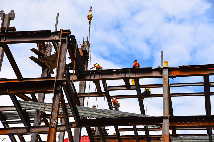 construction workers on steel beams in constructio 2023 11 27 05 02 55 utc
